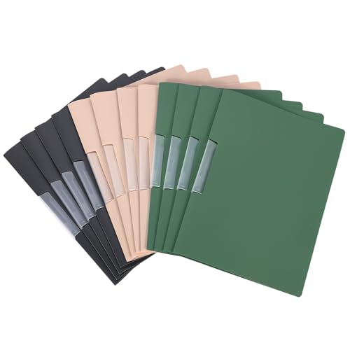 URbantin 12 Stück Klemmmappe A4,Klemmhefter mit Clips,File Folders,Schnellhefter für Geschäft, Büro, Schule Oder Restaurant (3 Farben) von URbantin