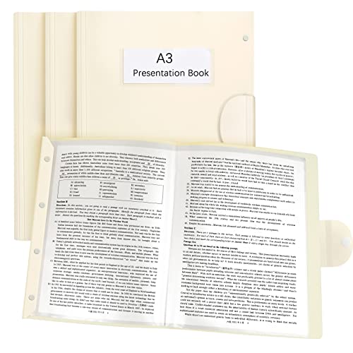 URbantin Präsentationsmappe A3,Präsentationsmappe Format A3,Präsentationsbuch mit Klarsichthüllen,für Persönlichen Gebrauch Schule und Büro (20/30/40 Beutel) von URbantin
