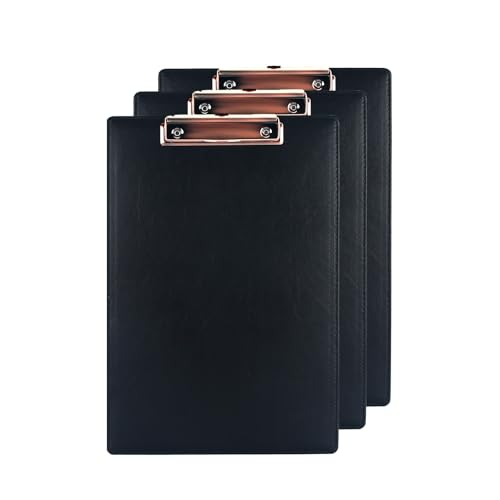URbantin A4 Klemmbrett, 3 Stück Klemmbretter mit Loch zum Aufhängen,PU Clipboards für Geschäft, Büro, Schule oder Restaurant,Schwarz URbantin A4 Klemmbrett, 3 Stück Klemmbretter mit Loch zum Aufhängen,PU Clipboards für Geschäft, Büro, Schule oder Restaurant,Schwarz von URbantin