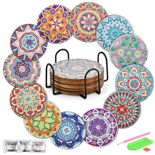 12 Stk. Diamond Painting Untersetzer Set mit Halter&Tools,DIY Diamant Art Untersetzer,Diamond Malsets Glasuntersetzer,Mandala Untersetzer zum Basteln Erwachsene Kreativ Set,Diamant Malerei Untersetzer 12 Stk. Diamond Painting Untersetzer Set mit Halter&Tools,DIY Diamant Art Untersetzer,Diamond Malsets Glasuntersetzer,Mandala Untersetzer zum Basteln Erwachsene Kreativ Set,Diamant Malerei Untersetzer von USENG