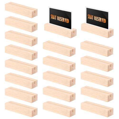 USENG 20Stück Kartenhalter Holz Tischkartenhalter,10x3x2cm Kartenständer aus Buchenholz,Menükartenhalter Postkartenhalter Fotohalter,Holzaufsteller Fotoständer Holzständer für Hochzeit Party Bankette USENG 20Stück Kartenhalter Holz Tischkartenhalter,10x3x2cm Kartenständer aus Buchenholz,Menükartenhalter Postkartenhalter Fotohalter,Holzaufsteller Fotoständer Holzständer für Hochzeit Party Bankette von USENG