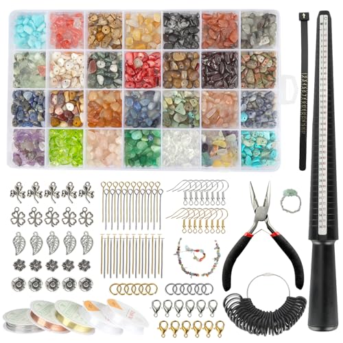 USHOP Schmuckherstellung Set,Schmuck Selber Machen Set,mit Anhängerdraht,Zangen,Karabinerhaken,für Ringe,Ohrringe und Schmuckherstellung USHOP Schmuckherstellung Set,Schmuck Selber Machen Set,mit Anhängerdraht,Zangen,Karabinerhaken,für Ringe,Ohrringe und Schmuckherstellung von USHOP