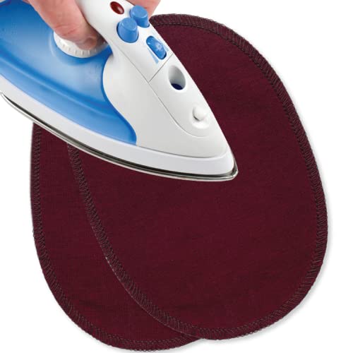 USIT, 2 Stück Flicken zum Aufbügeln aus Jerseystoff, 16x11 cm, Ideal zur Reparatur von Trainingsanzügen, Hemden und Sporthosen, Bordeaux USIT, 2 Stück Flicken zum Aufbügeln aus Jerseystoff, 16x11 cm, Ideal zur Reparatur von Trainingsanzügen, Hemden und Sporthosen, Bordeaux von USIT