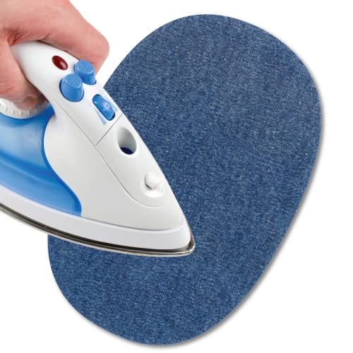 USIT, 2 Stück Jean Flicken zum Aufbügeln aus Denimstoff, 16x11 cm, Ideal zum Reparieren von Hosen, Jacken und Hemden, Indigo-Jeans USIT, 2 Stück Jean Flicken zum Aufbügeln aus Denimstoff, 16x11 cm, Ideal zum Reparieren von Hosen, Jacken und Hemden, Indigo-Jeans von USIT
