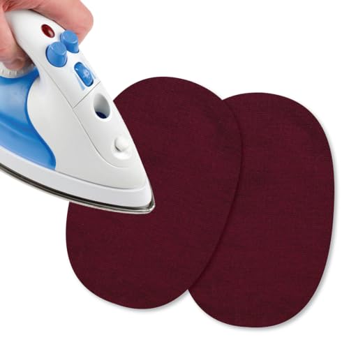 USIT, 2 Stück Mini-Flicken zum Aufbügeln aus Jerseystoff, 13x9 cm, Ideal zur Reparatur von Trainingsanzügen, Hemden und Sporthosen, Bordeaux USIT, 2 Stück Mini-Flicken zum Aufbügeln aus Jerseystoff, 13x9 cm, Ideal zur Reparatur von Trainingsanzügen, Hemden und Sporthosen, Bordeaux von USIT