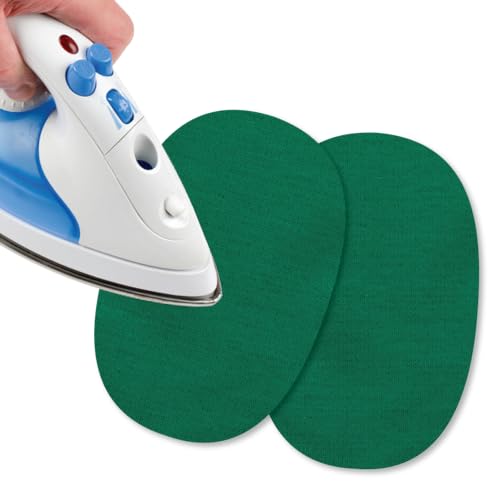 USIT, 2 Stück Mini-Flicken zum Aufbügeln aus Jerseystoff, 13x9 cm, Ideal zur Reparatur von Trainingsanzügen, Hemden und Sporthosen, Grün USIT, 2 Stück Mini-Flicken zum Aufbügeln aus Jerseystoff, 13x9 cm, Ideal zur Reparatur von Trainingsanzügen, Hemden und Sporthosen, Grün von USIT