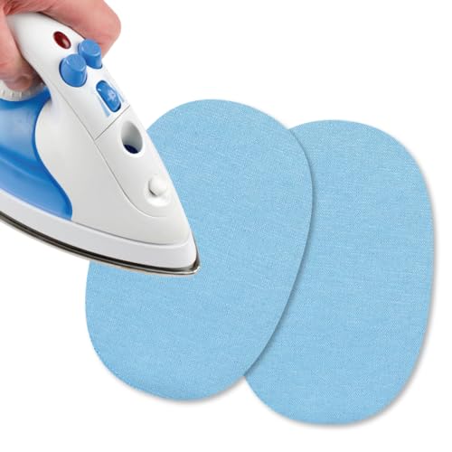 USIT, 2 Stück Mini-Flicken zum Aufbügeln aus Jerseystoff, 13x9 cm, Ideal zur Reparatur von Trainingsanzügen, Hemden und Sporthosen, Himmelblau USIT, 2 Stück Mini-Flicken zum Aufbügeln aus Jerseystoff, 13x9 cm, Ideal zur Reparatur von Trainingsanzügen, Hemden und Sporthosen, Himmelblau von USIT