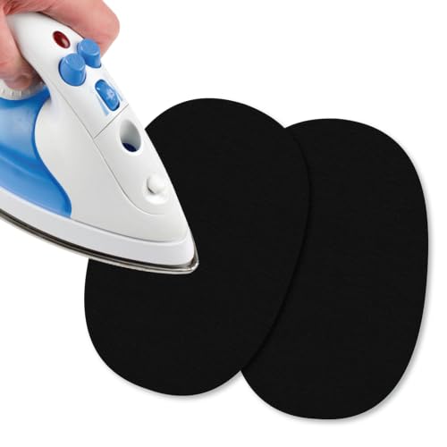 USIT, 2 Stück Mini-Flicken zum Aufbügeln aus Jerseystoff, 13x9 cm, Ideal zur Reparatur von Trainingsanzügen, Hemden und Sporthosen, Schwarz USIT, 2 Stück Mini-Flicken zum Aufbügeln aus Jerseystoff, 13x9 cm, Ideal zur Reparatur von Trainingsanzügen, Hemden und Sporthosen, Schwarz von USIT