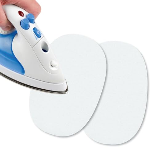 USIT, 2 Stück Mini-Flicken zum Aufbügeln aus Jerseystoff, 13x9 cm, Ideal zur Reparatur von Trainingsanzügen, Hemden und Sporthosen, Weiß USIT, 2 Stück Mini-Flicken zum Aufbügeln aus Jerseystoff, 13x9 cm, Ideal zur Reparatur von Trainingsanzügen, Hemden und Sporthosen, Weiß von USIT
