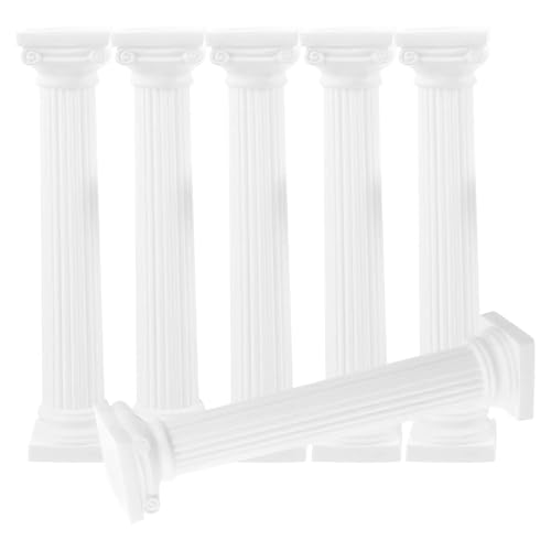 12Pcs Kuchen Römische Säule Dekoration Party Dekorationen Kunststoff for Modell Quadratische Weiße Kleine Statue Säulen Und von USOHJZ