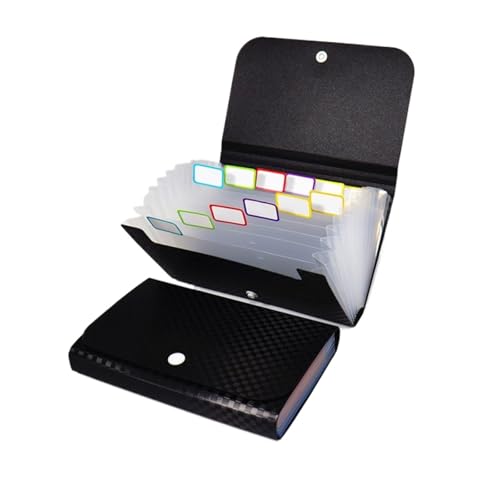 USOHJZ Akkordeonordner Organize 2 PCS Kleine Datei Brieftasche Quittungsordner A6 Akkordeonordner 7-Schicht 13-Schicht Datei Fall Wasserdicht(Color B,7-Layer) von USOHJZ