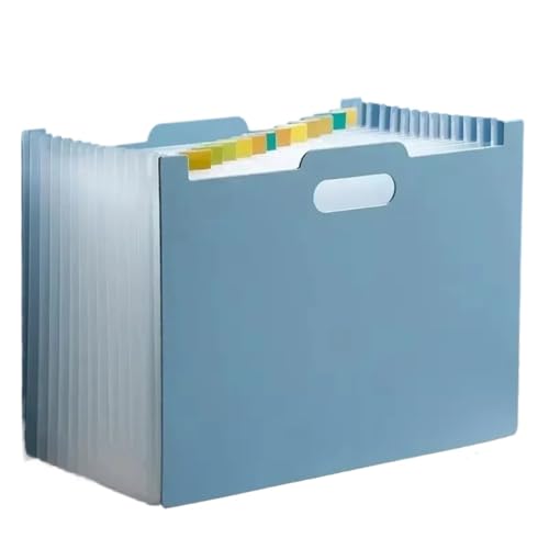 USOHJZ Akkordeonordner Organize 2 PCS Vertikale Prüfung Papier Lagerung Sortierung Multilayer Datei Ordner Mit Klassifizierung Erweiterung Tasche A4 Papier Halter(Blue) von USOHJZ