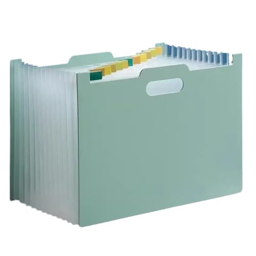 USOHJZ Akkordeonordner Organize 2 PCS Vertikale Prüfung Papier Lagerung Sortierung Multilayer Datei Ordner Mit Klassifizierung Erweiterung Tasche A4 Papier Halter(Green) von USOHJZ