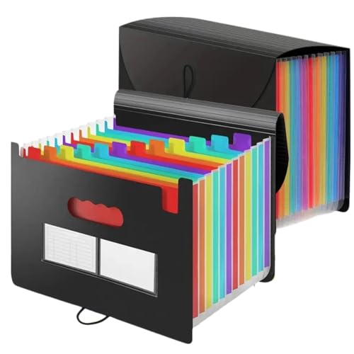 USOHJZ Akkordeonordner Organize 2 Stück 12 Taschen Akkordeontasche Tragbarer A4-Fächerordner Organizer Ablagebox Papierrechnungsbeleg Dokumentenhalter USOHJZ Akkordeonordner Organize 2 Stück 12 Taschen Akkordeontasche Tragbarer A4-Fächerordner Organizer Ablagebox Papierrechnungsbeleg Dokumentenhalter von USOHJZ