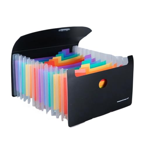 USOHJZ Akkordeonordner Organize 2 Stück A6 Ticket-Clip mit dreifacher Versiegelung, 13 Raster, Mini-Orgeltasche, PP-Innenseite, Rechnungsbeleg-Aufbewahrungsclip(Color A) von USOHJZ