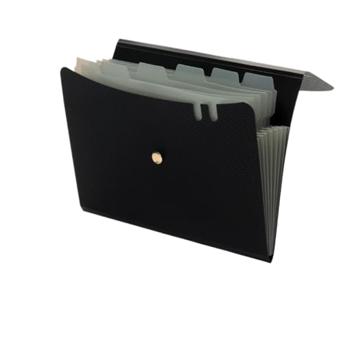 USOHJZ Akkordeonordner Organize 2 Stück Fächermappen, Akkordeon-Ordner im A4-Format, Ordner mit 7 Fächern for Dokumente, for Schul- und Bürobedarf(Black) von USOHJZ
