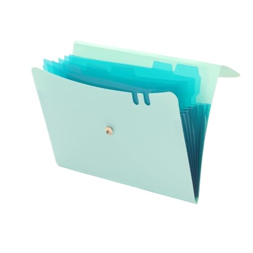 USOHJZ Akkordeonordner Organize 2 Stück Fächermappen, Akkordeon-Ordner im A4-Format, Ordner mit 7 Fächern for Dokumente, for Schul- und Bürobedarf(Green) von USOHJZ