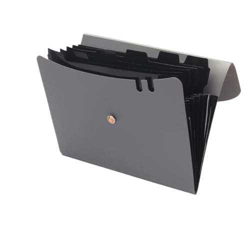 USOHJZ Akkordeonordner Organize 2 Stück Fächermappen, Akkordeon-Ordner im A4-Format, Ordner mit 7 Fächern for Dokumente, for Schul- und Bürobedarf(Grey) von USOHJZ