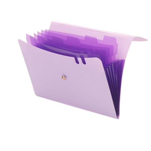 USOHJZ Akkordeonordner Organize 2 Stück Fächermappen, Akkordeon-Ordner im A4-Format, Ordner mit 7 Fächern for Dokumente, for Schul- und Bürobedarf(Purple) von USOHJZ