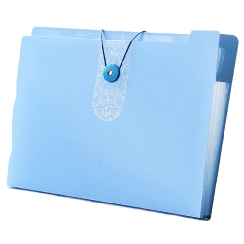 USOHJZ Akkordeonordner Organize 2 Stück Kunststoffordner mit 5 Schichten, tragbarer Datei-Organizer for Bürodokumente und Prüfungsunterlagen, Aufbewahrungslösung(Blue) von USOHJZ