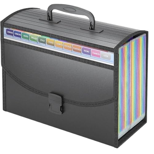 USOHJZ Akkordeonordner Organize 25 Fächer, erweiterbare Dateiordner, tragbarer Datei-Organizer mit Griff, Akkordeon-Ablagebox USOHJZ Akkordeonordner Organize 25 Fächer, erweiterbare Dateiordner, tragbarer Datei-Organizer mit Griff, Akkordeon-Ablagebox von USOHJZ
