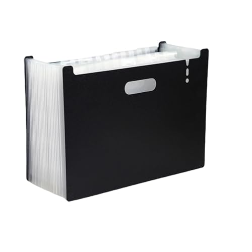 USOHJZ Akkordeonordner Organize A4-Akkordeonordner, durchsichtige Indexetiketten, erweiterbarer Dokumentenordner, Datei-Organizer, Schreibtischverwaltung for den Büro-Aktenschrank(Black) von USOHJZ