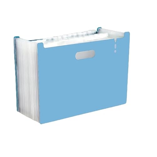 USOHJZ Akkordeonordner Organize A4-Akkordeonordner, durchsichtige Indexetiketten, erweiterbarer Dokumentenordner, Datei-Organizer, Schreibtischverwaltung for den Büro-Aktenschrank(Blue) von USOHJZ