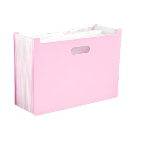 USOHJZ Akkordeonordner Organize A4-Akkordeonordner, durchsichtige Indexetiketten, erweiterbarer Dokumentenordner, Datei-Organizer, Schreibtischverwaltung for den Büro-Aktenschrank(Pink) von USOHJZ