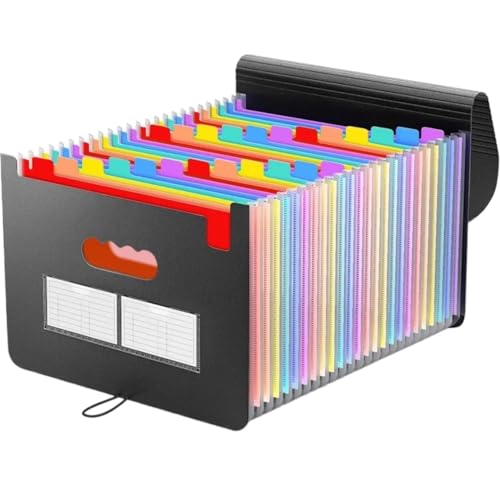 USOHJZ Akkordeonordner Organize A4-Ordner mit 24 Taschen, Mehrzweck-Dokumententasche im Stehen, erweiterbarer PP-A4-Aktenordner mit Indexregistern for Büro, Schule und Zuhause USOHJZ Akkordeonordner Organize A4-Ordner mit 24 Taschen, Mehrzweck-Dokumententasche im Stehen, erweiterbarer PP-A4-Aktenordner mit Indexregistern for Büro, Schule und Zuhause von USOHJZ