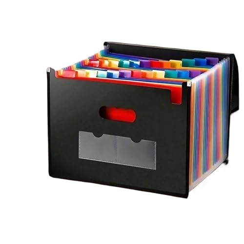 USOHJZ Akkordeonordner Organize Akkordeon-Datei-Organizer, 13/25 Raster, dreiseitig versiegelter Klappenordner, Aufbewahrungstasche for Bürodokumente, wasserdichtes Design(25 Pockets) von USOHJZ