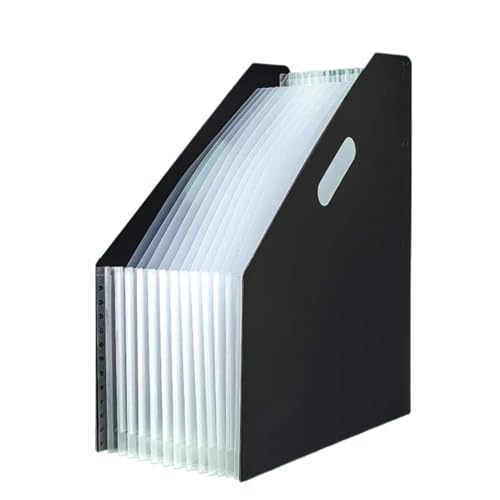 USOHJZ Akkordeonordner Organize Dokumenten-Papier-Organizer, Aufbewahrungshalter, mehrschichtiger Schul- und Büro-Schreibwarenhalter, A4-Datei-Papier-Organizer(Black) von USOHJZ