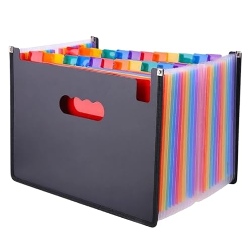 USOHJZ Akkordeonordner Organize Fächermappe mit 24 Fächern und Deckel, Akkordeon-Datei-Organizer, Dokumenten-Organizer im A4-Format for Home Office und Schule USOHJZ Akkordeonordner Organize Fächermappe mit 24 Fächern und Deckel, Akkordeon-Datei-Organizer, Dokumenten-Organizer im A4-Format for Home Office und Schule von USOHJZ