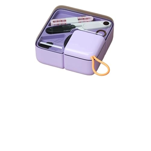 USOHJZ NäHkasten Nähkästchen-Set, tragbar und multifunktional, Handnähen, Aufbewahrungsbox, Mini-Reise-Haushalts-Nähkasten-Set, Nähset(Purple) von USOHJZ