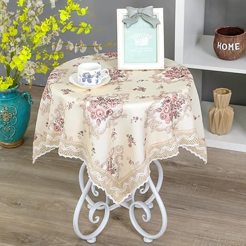 USTIDE Tischdecke mit Vintage-Blumenmuster, Spitze, elegant, 80 x 80 cm, quadratisch USTIDE Tischdecke mit Vintage-Blumenmuster, Spitze, elegant, 80 x 80 cm, quadratisch von USTIDE