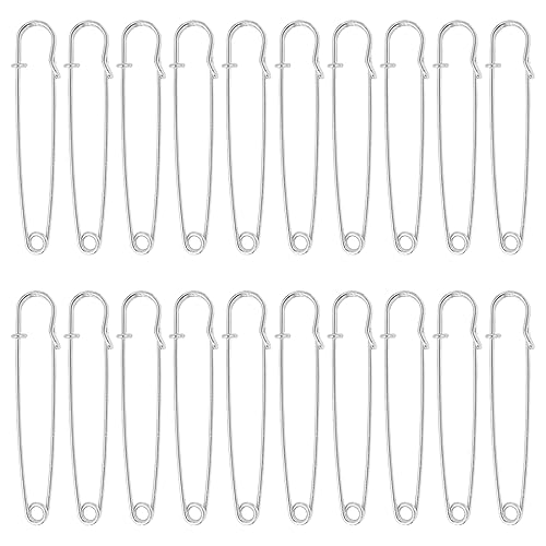 USTNIR 20 Stück Extra große Sicherheitsnadel 10 cm Lange Extra Große Pins Kiltnadeln Große Hochleistungs Sicherheitsnadel für Bastelarbeiten, Decken, Matratzen, Kleidung, Schmuck, Wirkwaren/Silber USTNIR 20 Stück Extra große Sicherheitsnadel 10 cm Lange Extra Große Pins Kiltnadeln Große Hochleistungs Sicherheitsnadel für Bastelarbeiten, Decken, Matratzen, Kleidung, Schmuck, Wirkwaren/Silber von USTNIR