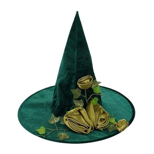 USUKUSI Halloween Grüner Hexenhut Grüne Blume Deko von USUKUSI