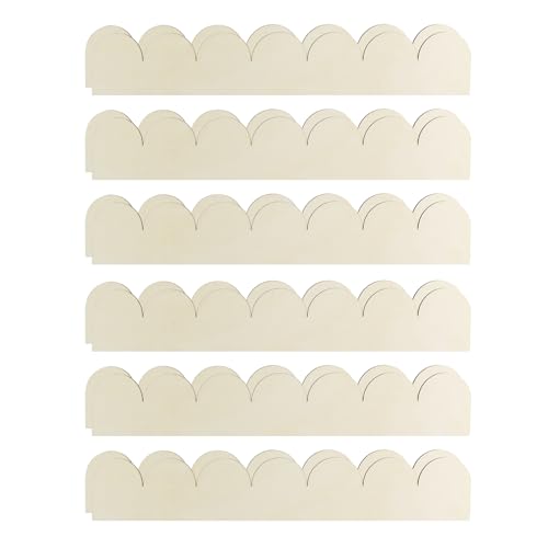 UTALIND 12 Stück unlackierte dekorative Tür-Holzleisten für Küche, Möbel, Fenster, Spiegel, Wandschrank, Regal, Malerei, Dekoration, Kreation (40,6 x 6,3 cm) von UTALIND