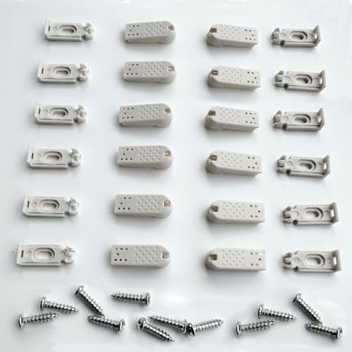 12Kit 24 Stück Plissee Ersatzteile klemmträger, Spannschuhe für verspannte Plissees, für Klebeträger und Stick & Fix Front Klebeplatten 12Kit 24 Stück Plissee Ersatzteile klemmträger, Spannschuhe für verspannte Plissees, für Klebeträger und Stick & Fix Front Klebeplatten von UTEFIF