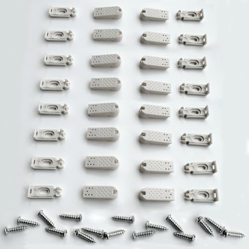 16Kit 32 Stück Plissee Ersatzteile klemmträger, Spannschuhe für verspannte Plissees, für Klebeträger und Stick & Fix Front Klebeplatten 16Kit 32 Stück Plissee Ersatzteile klemmträger, Spannschuhe für verspannte Plissees, für Klebeträger und Stick & Fix Front Klebeplatten von UTEFIF