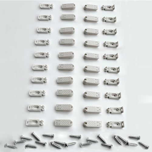 20Kit 40 StückPlissee Ersatzteile klemmträger,Klemmträger und Zubehör,Spannschuhe für verspannte Plissees, für Klebeträger und Stick & Fix Front Klebeplatten von UTEFIF