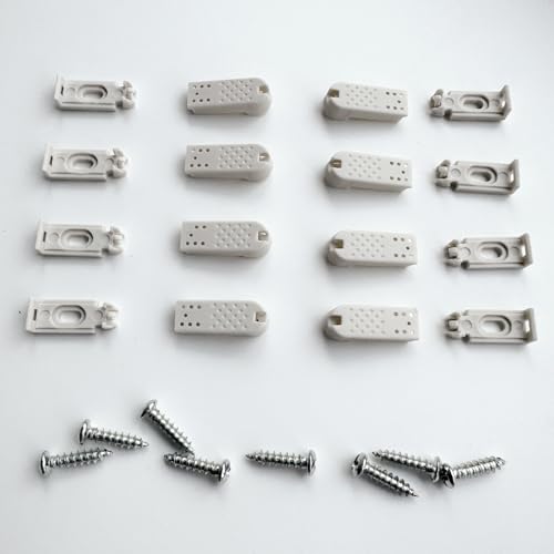 8Kit 16 Stück Plissee Ersatzteile Set Klemmträger Zubehör, Spannschuhe für verspannte Plissees, für Klebeträger und Stick & Fix Front Klebeplatten 8Kit 16 Stück Plissee Ersatzteile Set Klemmträger Zubehör, Spannschuhe für verspannte Plissees, für Klebeträger und Stick & Fix Front Klebeplatten von UTEFIF