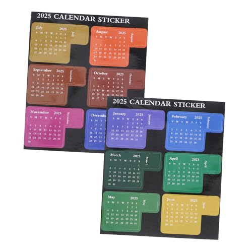 1 Satz Multifunktionale Kalenderaufkleber Index Tab Sticker für Notizbuch Planer Selbstklebend Leicht Ablösbar Monate für Organisation und Planung von UTHCLO