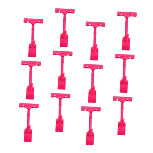 12Stücke Preisschild Halter Clips Teiliges Doppelköpfige Display Clips für Werbepapiere und Preisschilder für Supermärkte und Einzelhandelsgeschäfte von UTHCLO