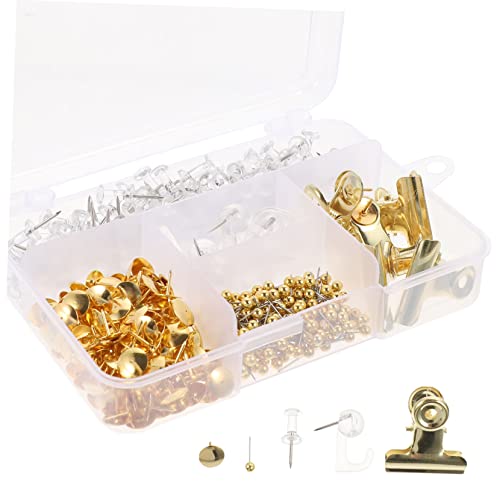 1Satz Büroklammern Dekorative Binder Clips für Dokumente Gelddateien und Büroorganisation Vielseitig Einsetzbar Starke Klemmkraft Teiliges Goldfarbe von UTHCLO