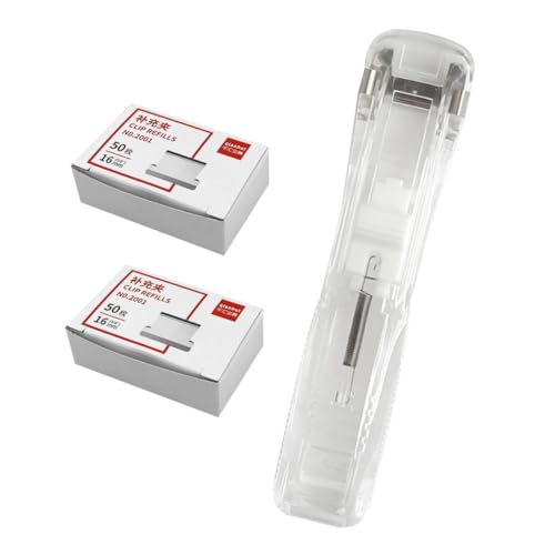 1Satz Clam Clip Dispenser Für Büro Und Schule Wiederverwendbare Bindemaschine Mit Büroklammern Boxen Transparente Heftlösung Für Papierfreundliches Heften 1Satz Clam Clip Dispenser Für Büro Und Schule Wiederverwendbare Bindemaschine Mit Büroklammern Boxen Transparente Heftlösung Für Papierfreundliches Heften von UTHCLO