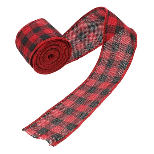 UTHCLO 1 Rolle Büffelkariertes Band Weihnachtsbänder Geschenkband Weihnachtsband Dekoratives Band Stoffband Leinen UTHCLO 1 Rolle Büffelkariertes Band Weihnachtsbänder Geschenkband Weihnachtsband Dekoratives Band Stoffband Leinen von UTHCLO