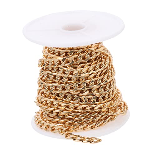 UTHCLO 1 Rolle Edelstahlkettenkettenglieder Halskettenketten Für Die Schmuckherstellung Schlüssel Silberne Halskettenkette Schmuckkette Metallkette Diy-ketten Rostfreier Stahl Golden UTHCLO 1 Rolle Edelstahlkettenkettenglieder Halskettenketten Für Die Schmuckherstellung Schlüssel Silberne Halskettenkette Schmuckkette Metallkette Diy-ketten Rostfreier Stahl Golden von UTHCLO