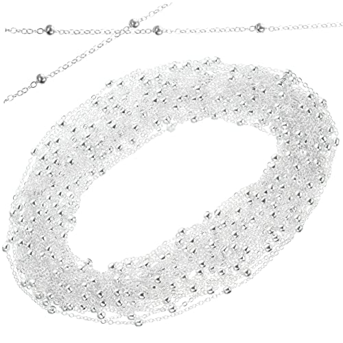 UTHCLO 1 Rolle Kette für DIY Silberne Schmuckkette für Haarspangen und Accessoires für Schmuckherstellung und Bastelprojekte von UTHCLO