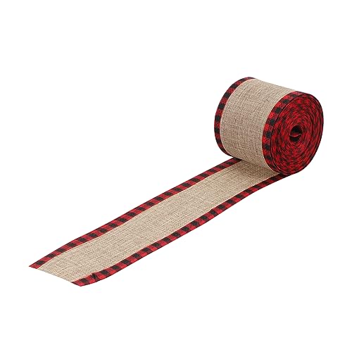 UTHCLO 1 Rolle Schleifenband Weihnachtsdekoration Urlaub Outdoor Sackleinen Spitze Herbstgeschenke Banner Party Fiesta Weihnachtsbaumschmuck von UTHCLO