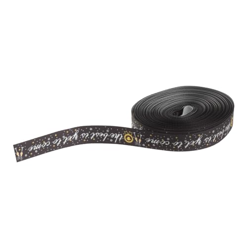 UTHCLO 1 Rolle Wärmeübertragungsband schwarzes Band zum Einwickeln groß Schleife Abschluss Rosa seidenband ribbon partydeko einschulung zarte Bänder Geschenkband verpacken Polyester von UTHCLO